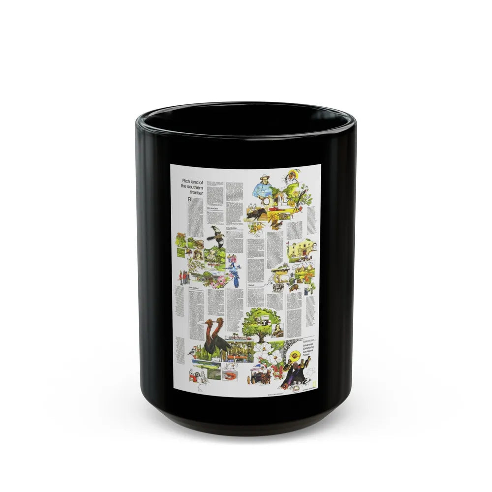 USA - South Central States 2 (1974) (Map) Black Coffee Mug-15oz-Go Mug Yourself