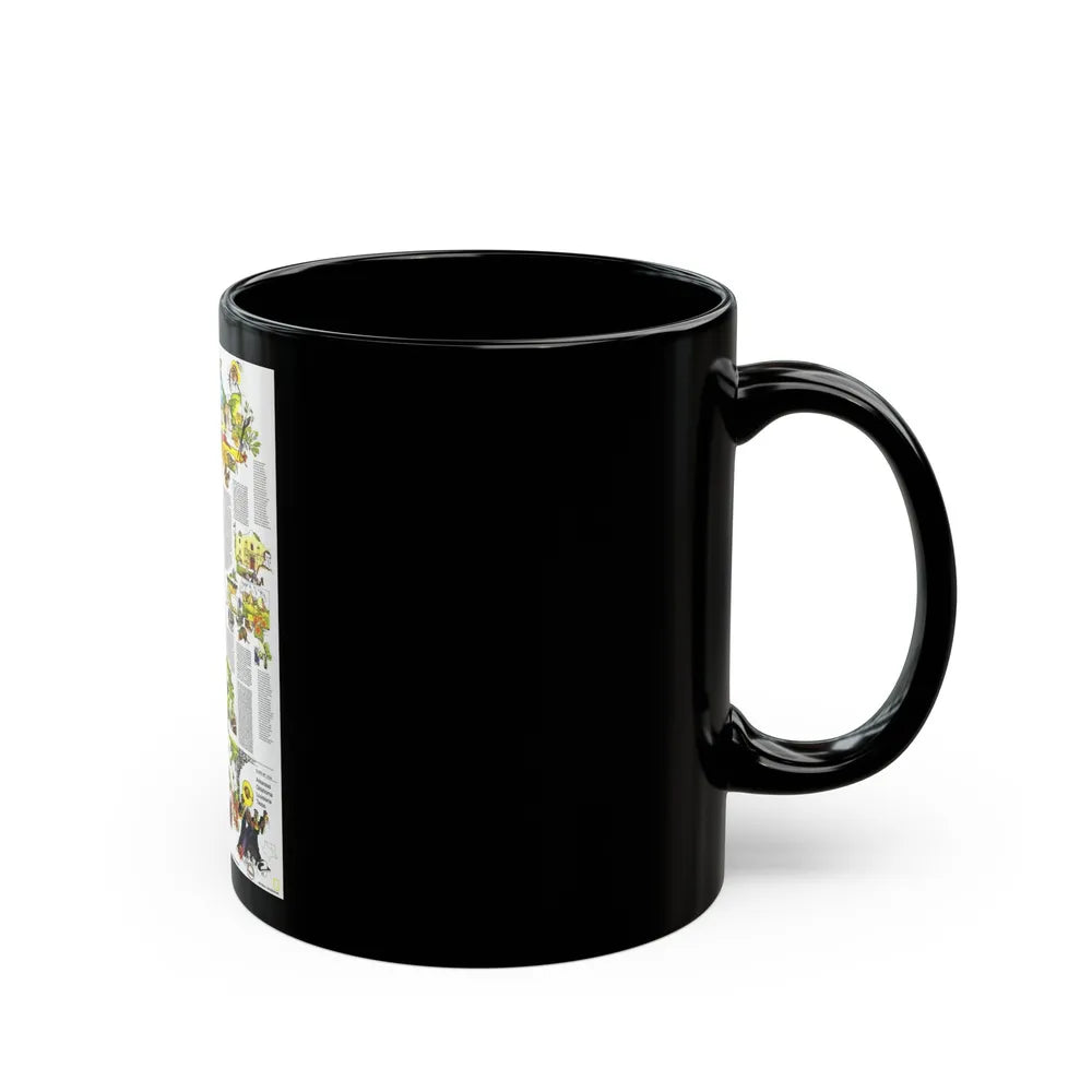 USA - South Central States 2 (1974) (Map) Black Coffee Mug-Go Mug Yourself