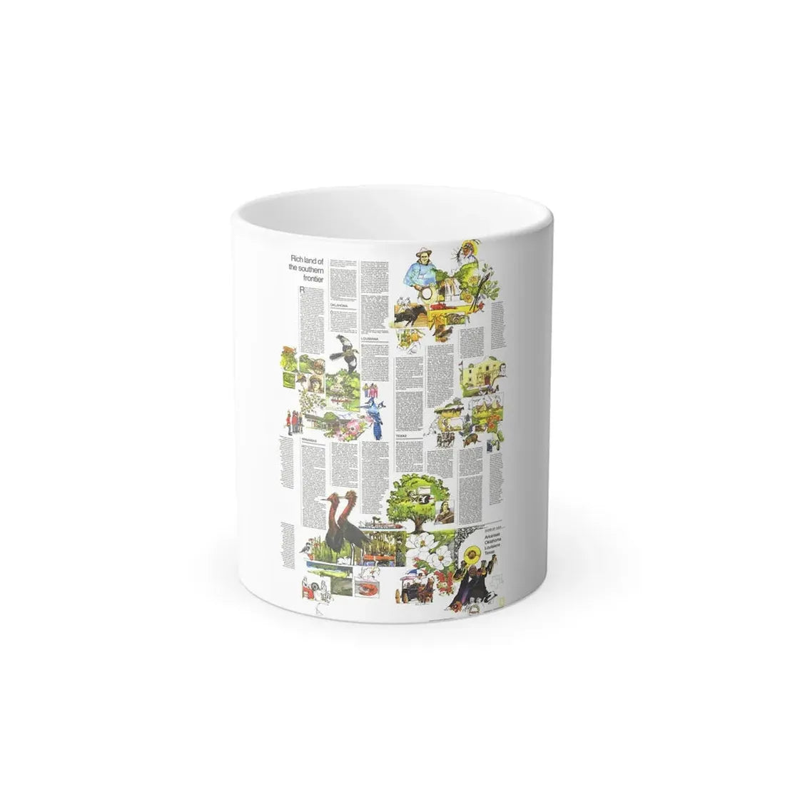 USA - South Central States 2 (1974) (Map) Color Changing Mug 11oz Default Title - Go Mug Yourself