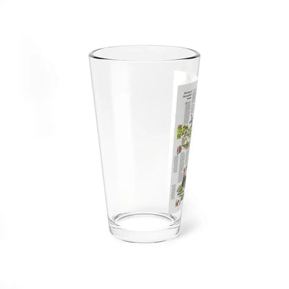 USA - South Central States 2 (1974) (Map) Pint Glass 16oz - Go Mug Yourself