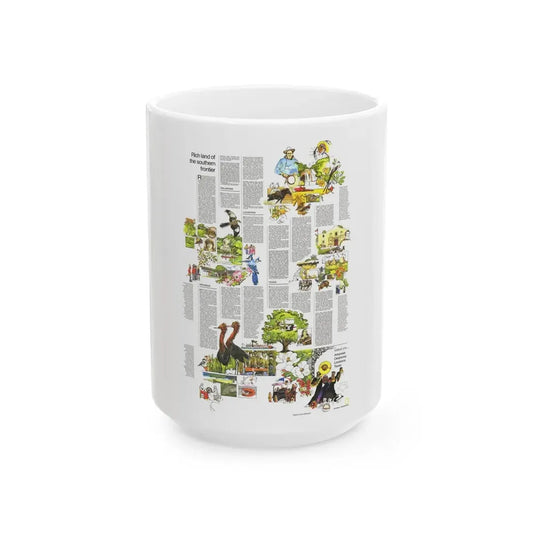 USA - South Central States 2 (1974) (Map) White Coffee Mug 15oz - Go Mug Yourself