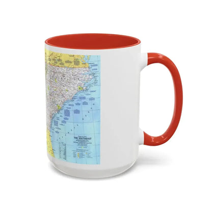 USA - Southeast 1 (1975) (Map) Accent Coffee Mug - Go Mug Yourself