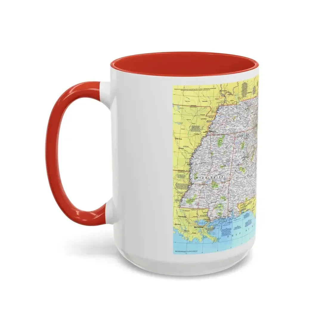 USA - Southeast 1 (1975) (Map) Accent Coffee Mug - Go Mug Yourself
