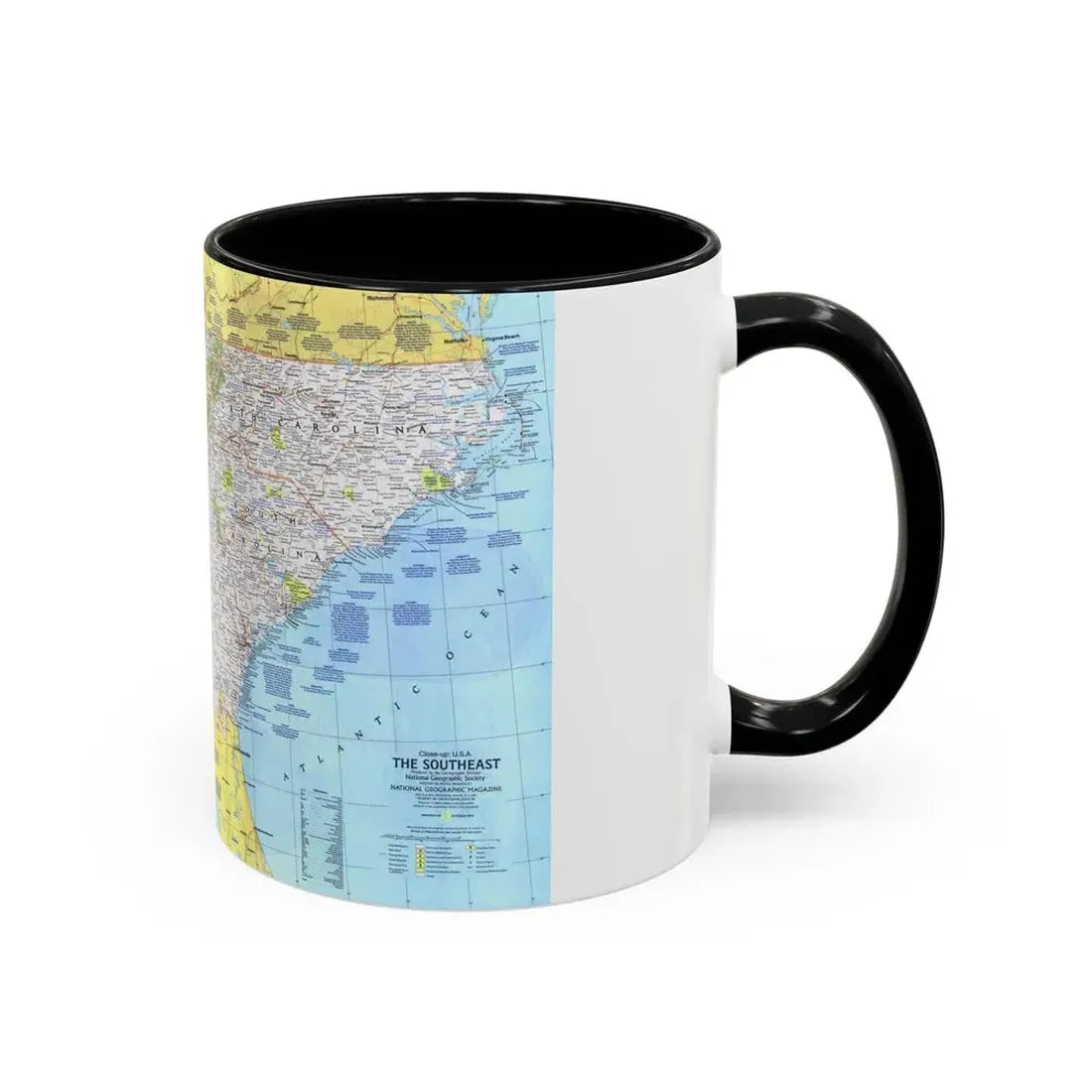 USA - Southeast 1 (1975) (Map) Accent Coffee Mug - Go Mug Yourself