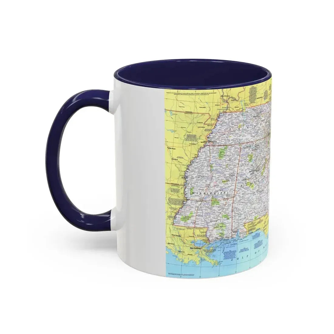 USA - Southeast 1 (1975) (Map) Accent Coffee Mug - Go Mug Yourself