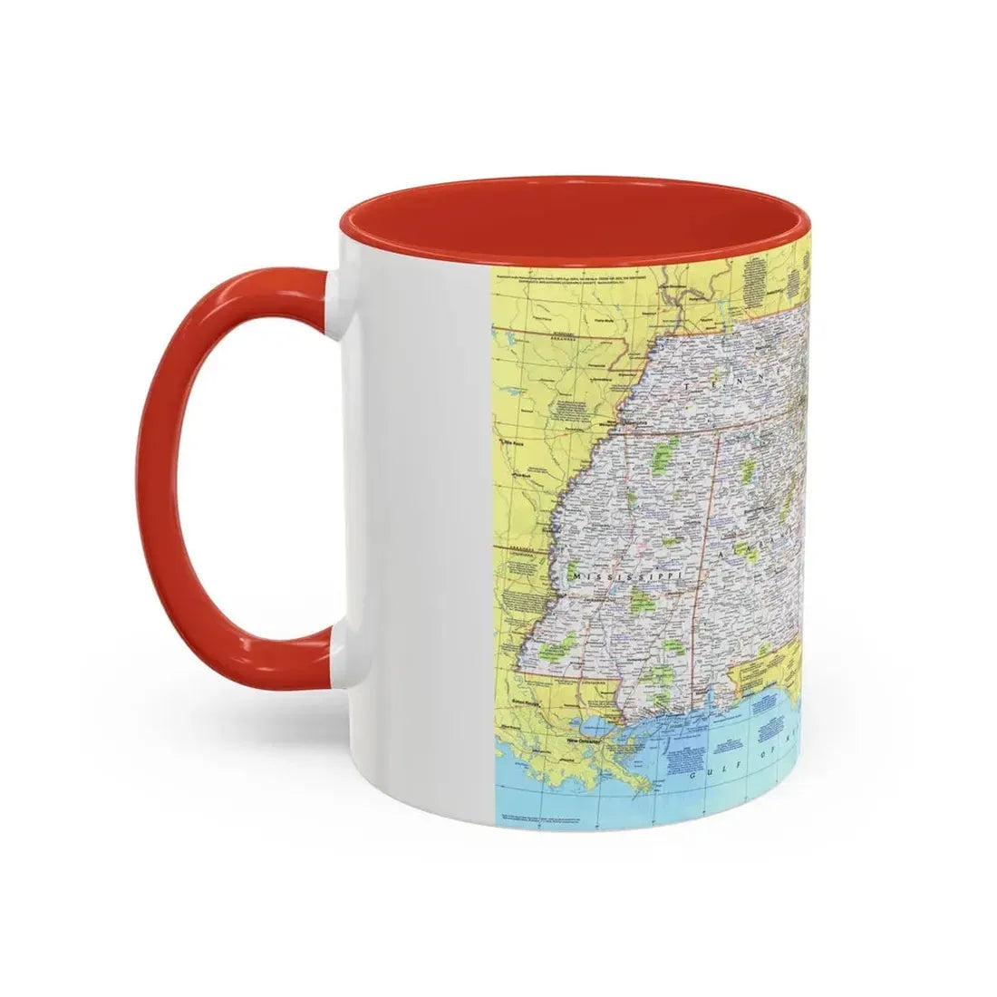USA - Southeast 1 (1975) (Map) Accent Coffee Mug - Go Mug Yourself
