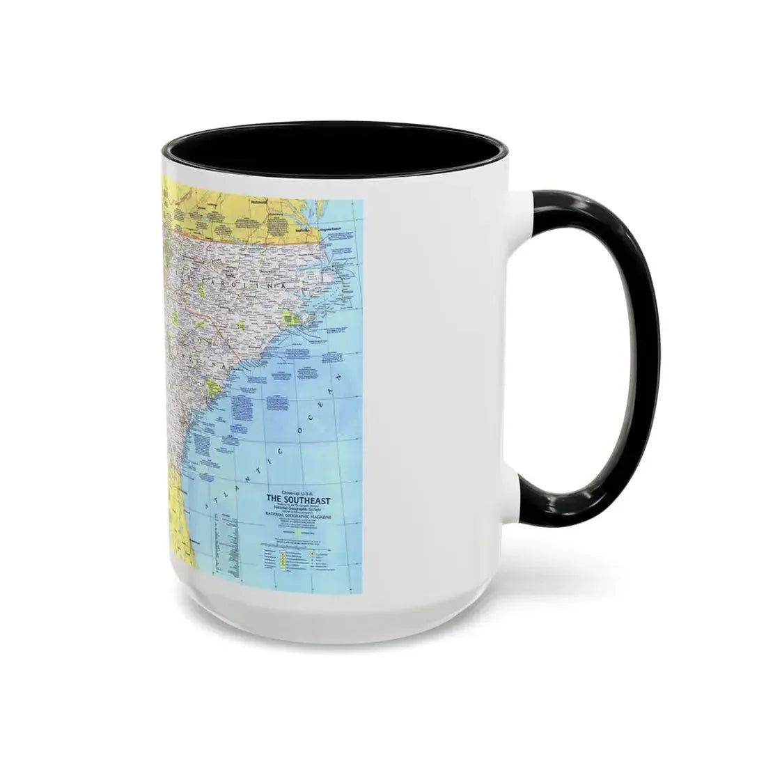 USA - Southeast 1 (1975) (Map) Accent Coffee Mug - Go Mug Yourself
