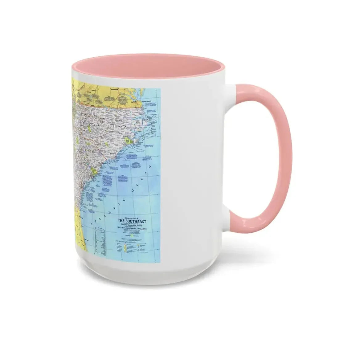 USA - Southeast 1 (1975) (Map) Accent Coffee Mug - Go Mug Yourself