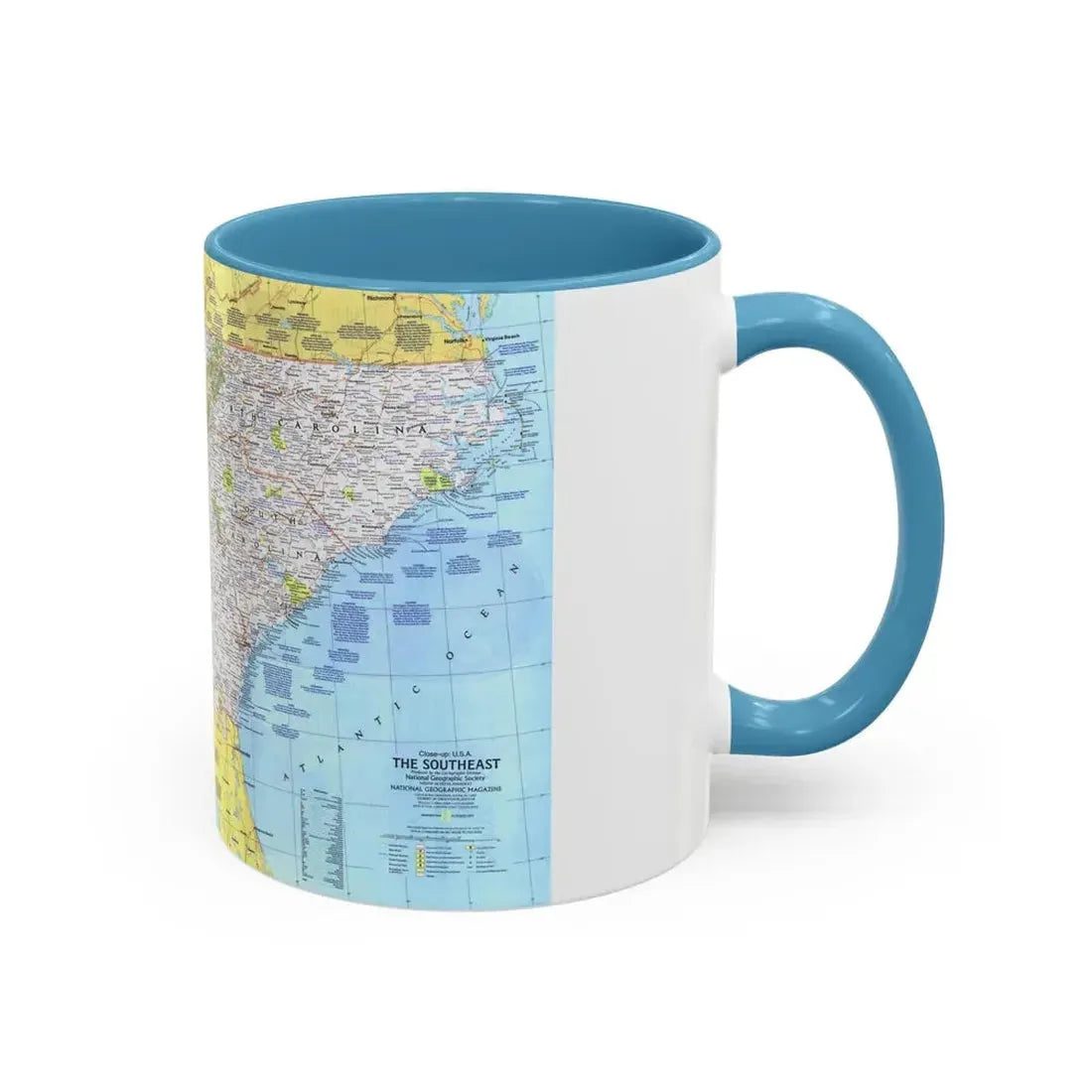 USA - Southeast 1 (1975) (Map) Accent Coffee Mug - Go Mug Yourself