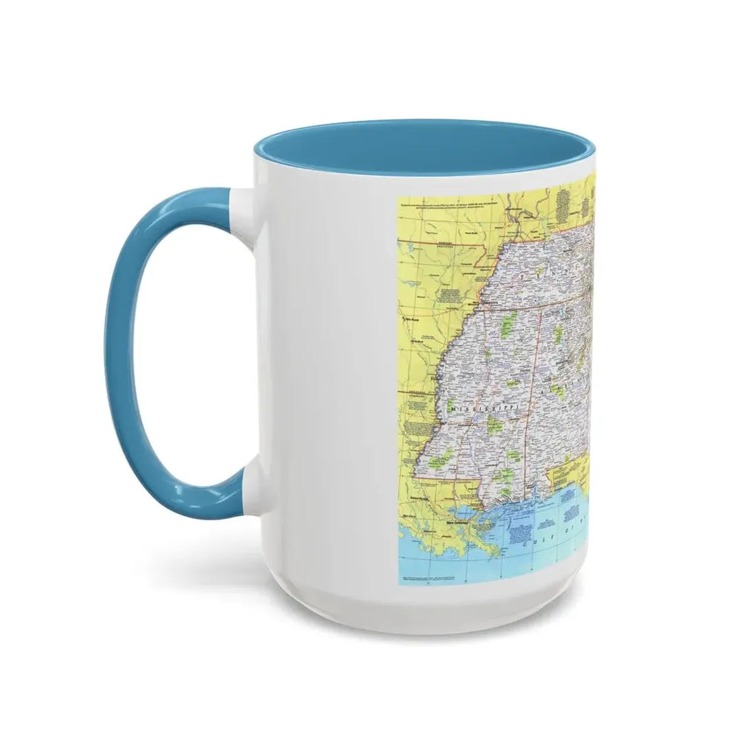 USA - Southeast 1 (1975) (Map) Accent Coffee Mug - Go Mug Yourself