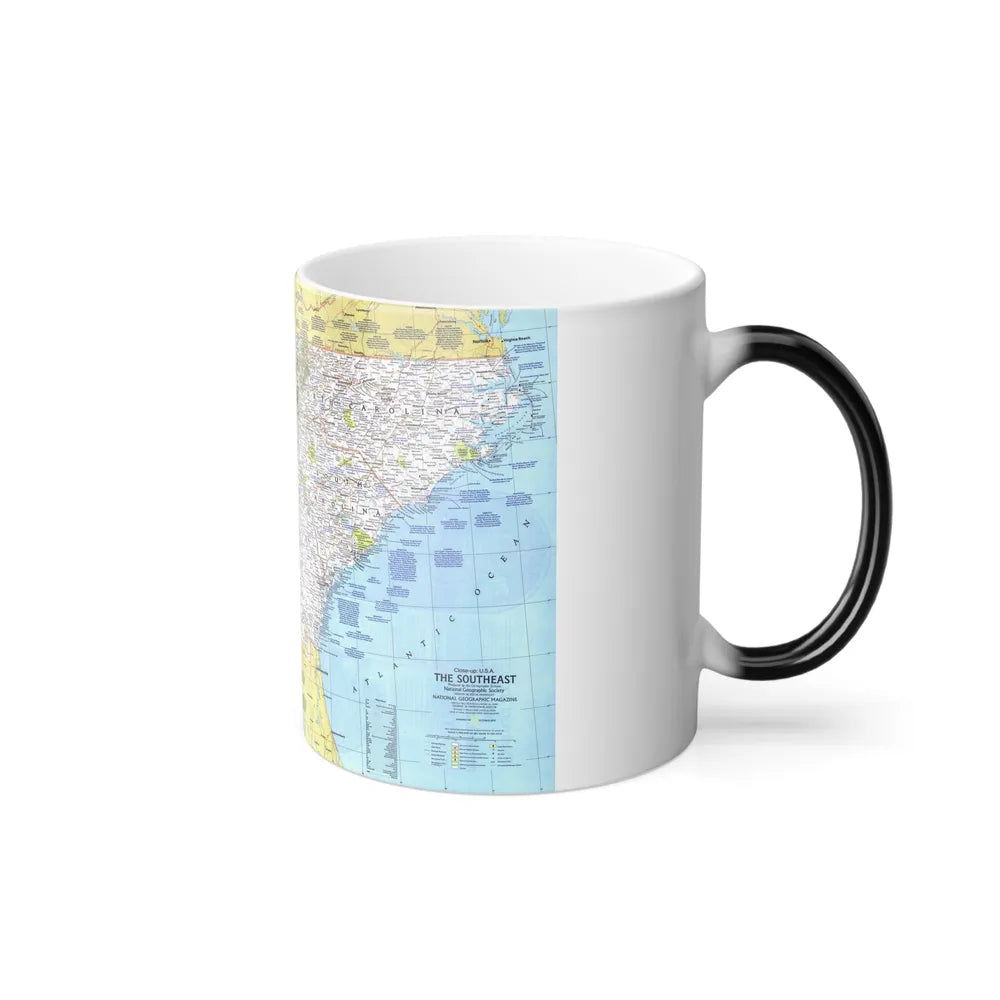 USA - Southeast 1 (1975) (Map) Color Changing Mug 11oz-Go Mug Yourself