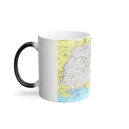USA - Southeast 1 (1975) (Map) Color Changing Mug 11oz - Go Mug Yourself