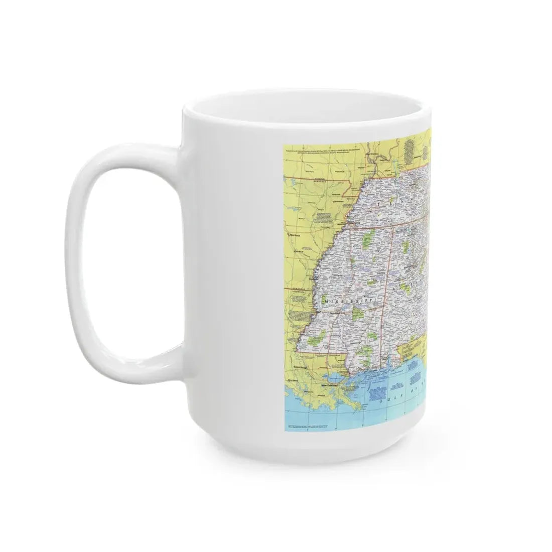 USA - Southeast 1 (1975) (Map) White Coffee Mug - Go Mug Yourself