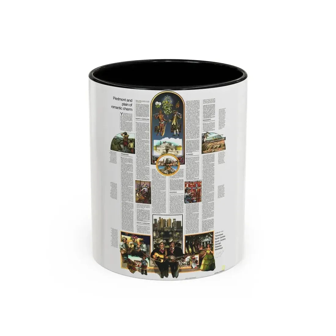 USA - Southeast 2 (1975) (Map) Accent Coffee Mug 11oz Black - Go Mug Yourself