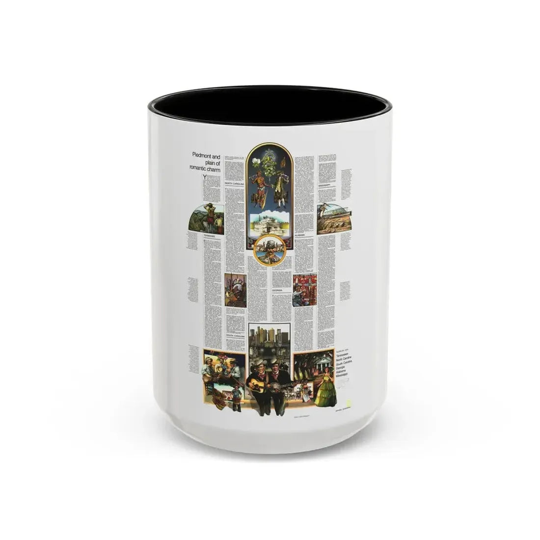 USA - Southeast 2 (1975) (Map) Accent Coffee Mug 15oz Black - Go Mug Yourself