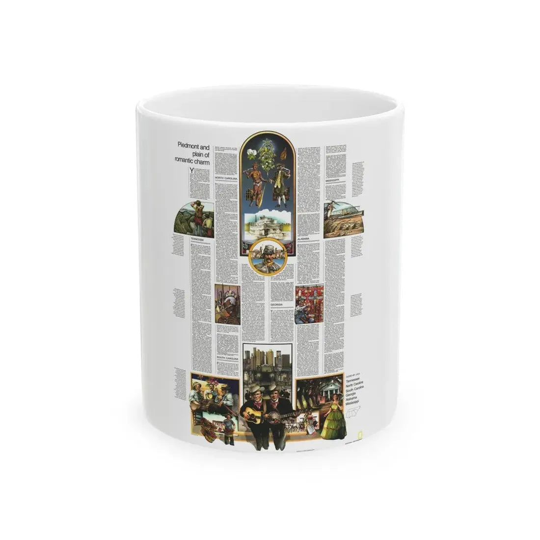 USA - Southeast 2 (1975) (Map) White Coffee Mug 11oz - Go Mug Yourself