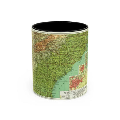USA - Southeastern (1926) (Map) Accent Coffee Mug 11oz Black - Go Mug Yourself