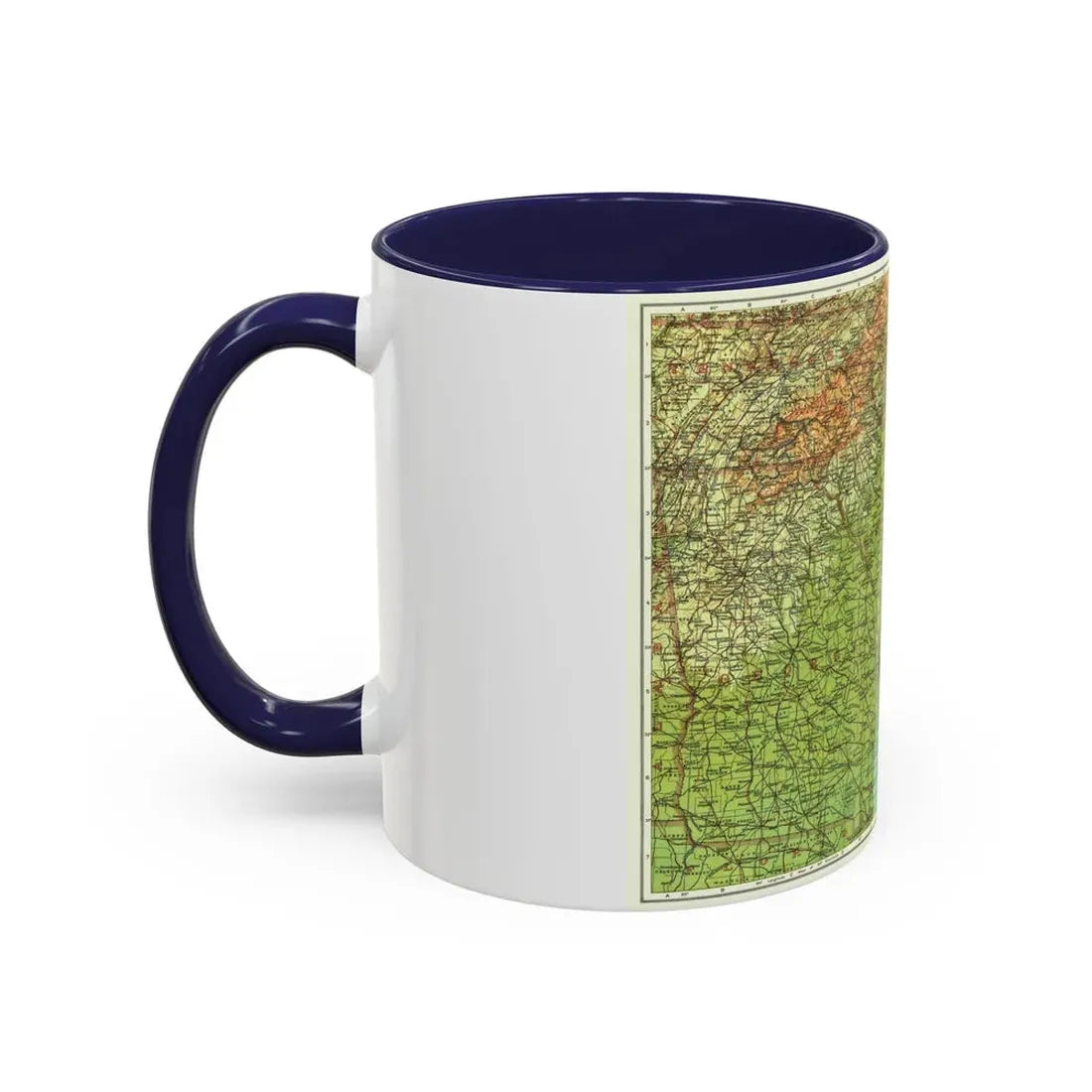 USA - Southeastern (1926) (Map) Accent Coffee Mug - Go Mug Yourself