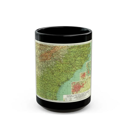 USA - Southeastern (1926) (Map) Black Coffee Mug 15oz - Go Mug Yourself