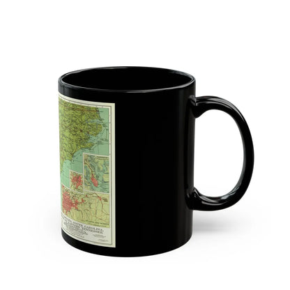 USA - Southeastern (1926) (Map) Black Coffee Mug-Go Mug Yourself