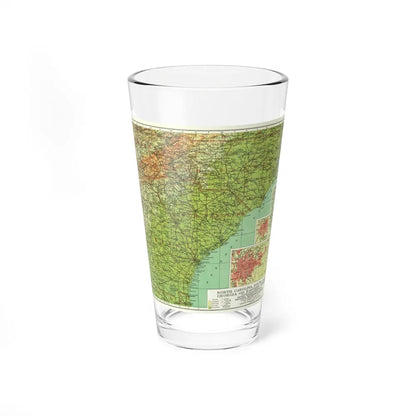 USA - Southeastern (1926) (Map) Pint Glass 16oz-16oz-Go Mug Yourself