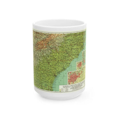 USA - Southeastern (1926) (Map) White Coffee Mug-15oz-Go Mug Yourself