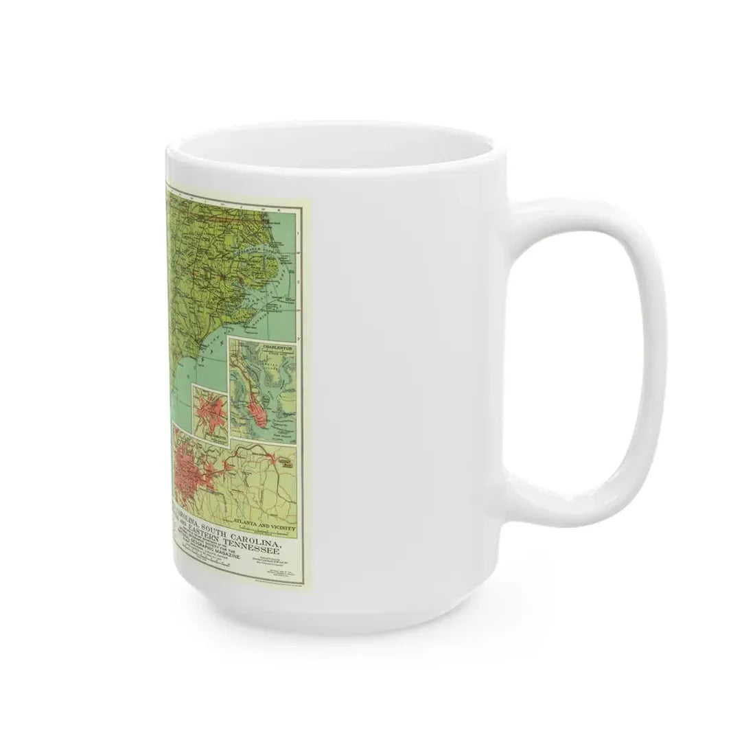 USA - Southeastern (1926) (Map) White Coffee Mug - Go Mug Yourself