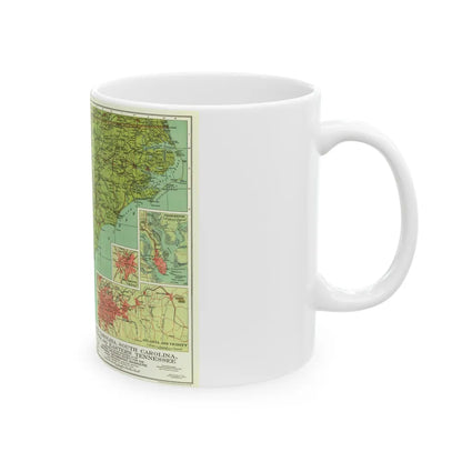 USA - Southeastern (1926) (Map) White Coffee Mug-Go Mug Yourself