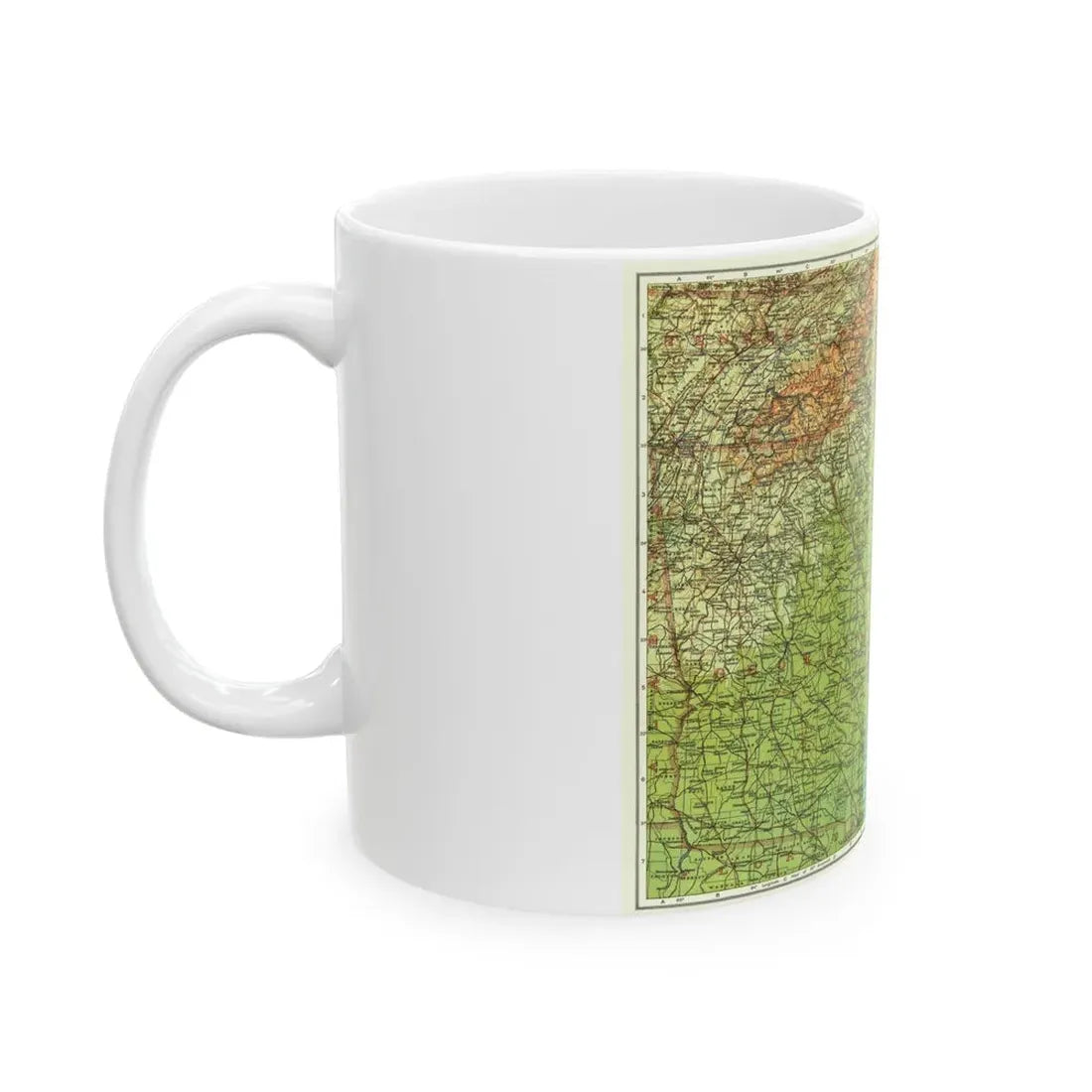 USA - Southeastern (1926) (Map) White Coffee Mug - Go Mug Yourself