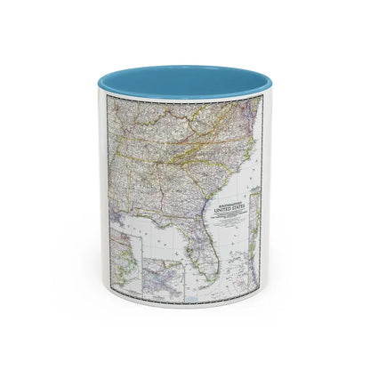 USA - Southeastern (1947) (Map) Accent Coffee Mug 11oz Light Blue - Go Mug Yourself