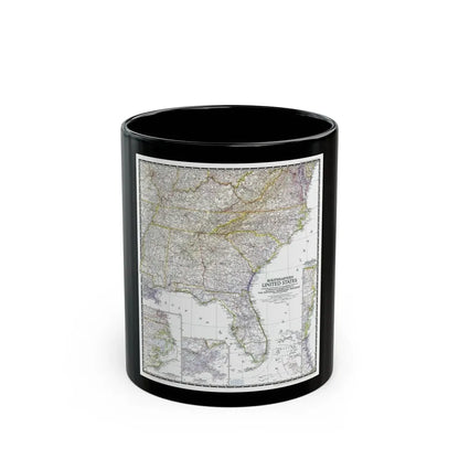 USA - Southeastern (1947) (Map) Black Coffee Mug 11oz - Go Mug Yourself