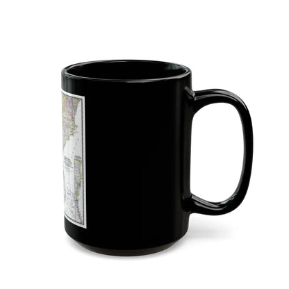 USA - Southeastern (1947) (Map) Black Coffee Mug-Go Mug Yourself