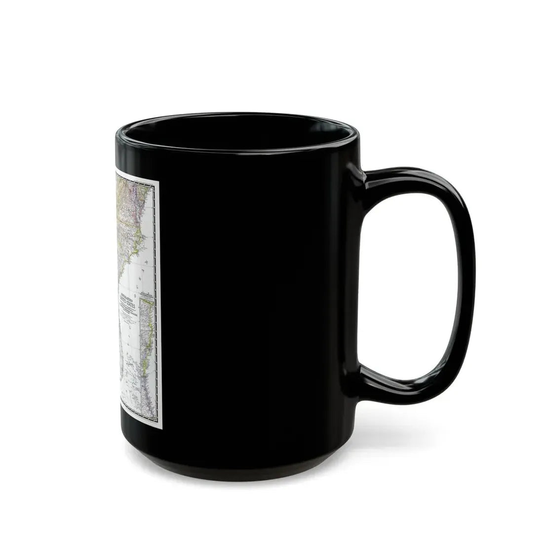 USA - Southeastern (1947) (Map) Black Coffee Mug - Go Mug Yourself