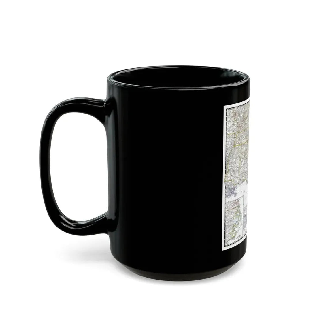 USA - Southeastern (1947) (Map) Black Coffee Mug - Go Mug Yourself
