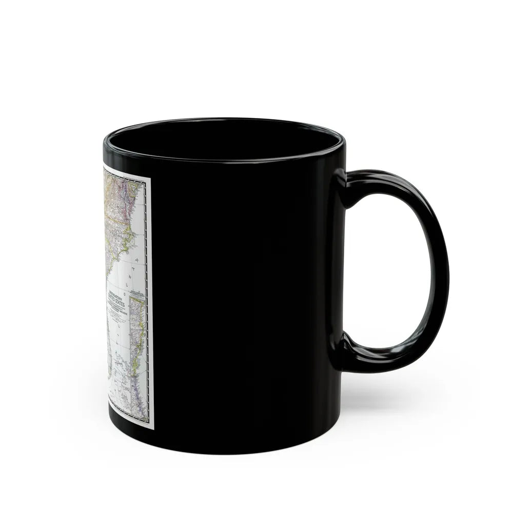 USA - Southeastern (1947) (Map) Black Coffee Mug-Go Mug Yourself