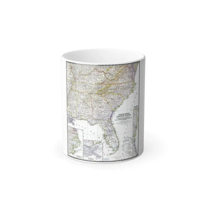 USA - Southeastern (1947) (Map) Color Changing Mug 11oz Default Title 11oz - Go Mug Yourself