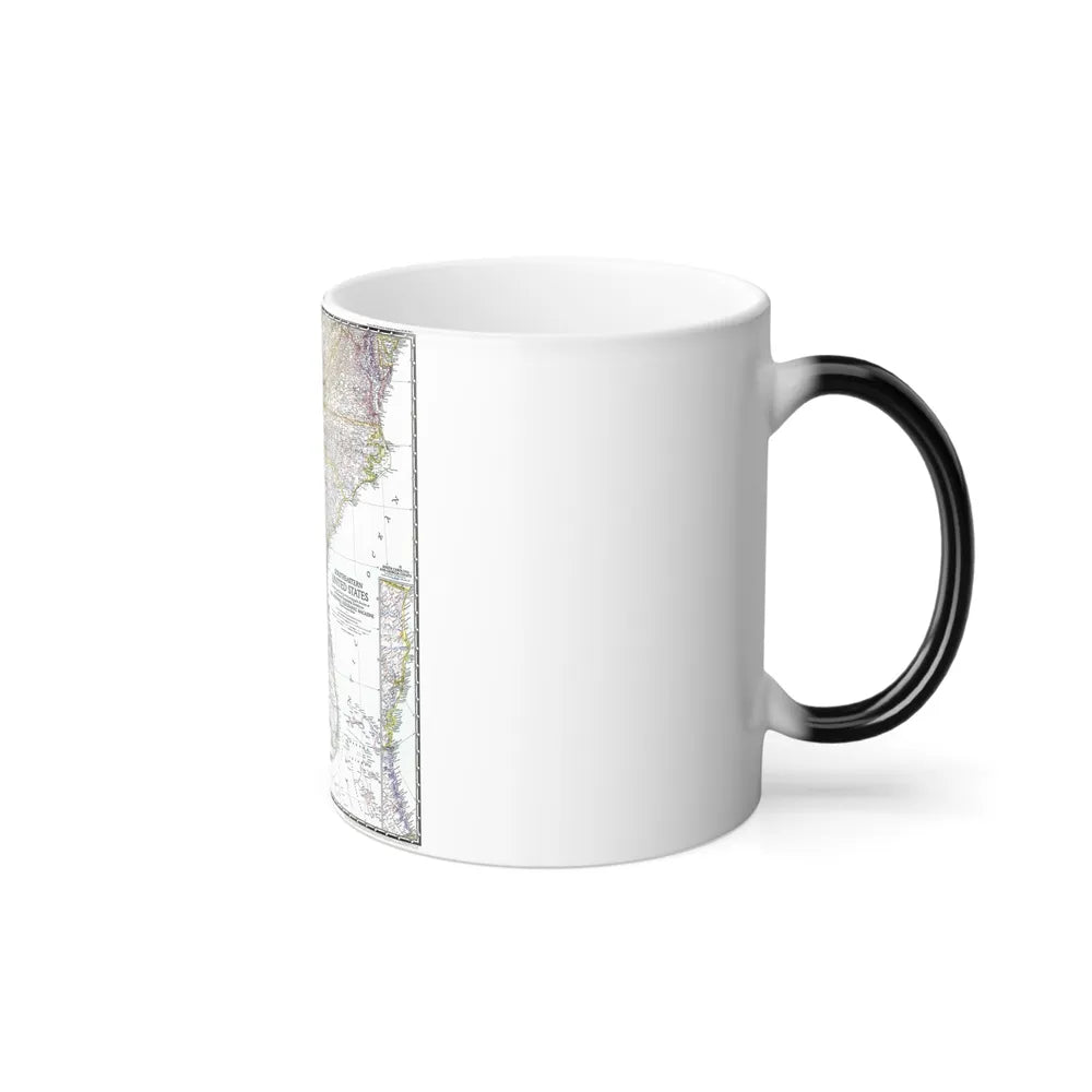 USA - Southeastern (1947) (Map) Color Changing Mug 11oz-Go Mug Yourself