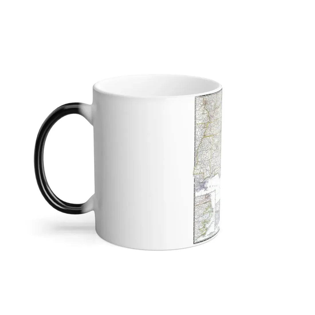 USA - Southeastern (1947) (Map) Color Changing Mug 11oz - Go Mug Yourself