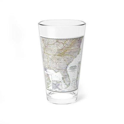 USA - Southeastern (1947) (Map) Pint Glass 16oz-16oz-Go Mug Yourself