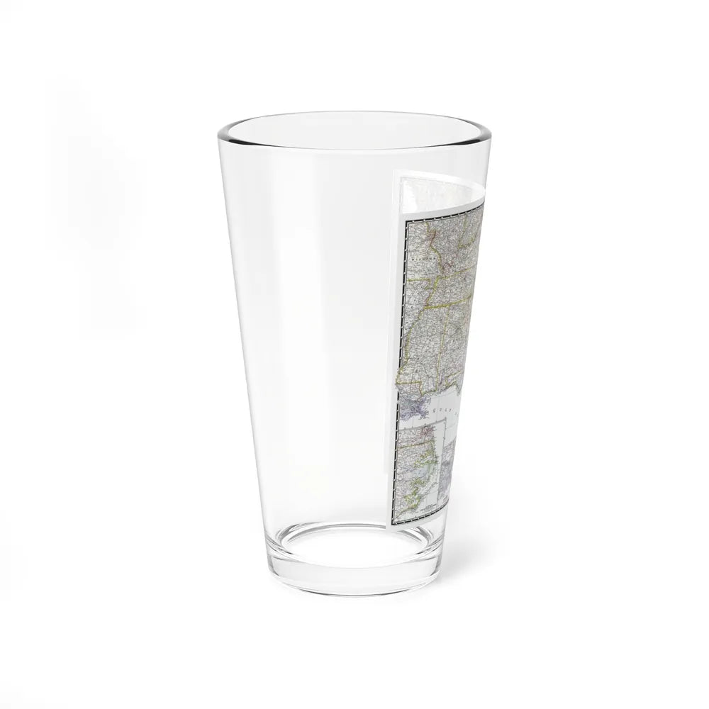 USA - Southeastern (1947) (Map) Pint Glass 16oz-Go Mug Yourself