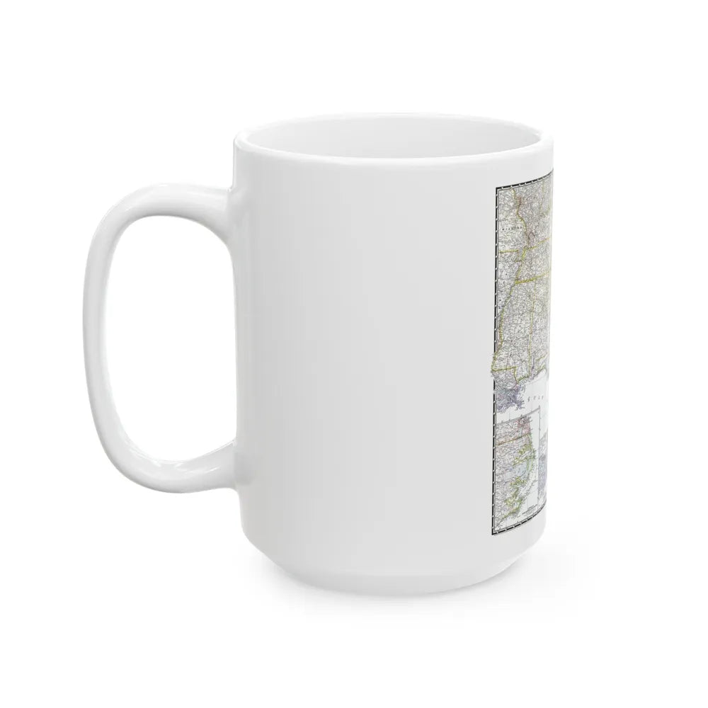 USA - Southeastern (1947) (Map) White Coffee Mug-Go Mug Yourself