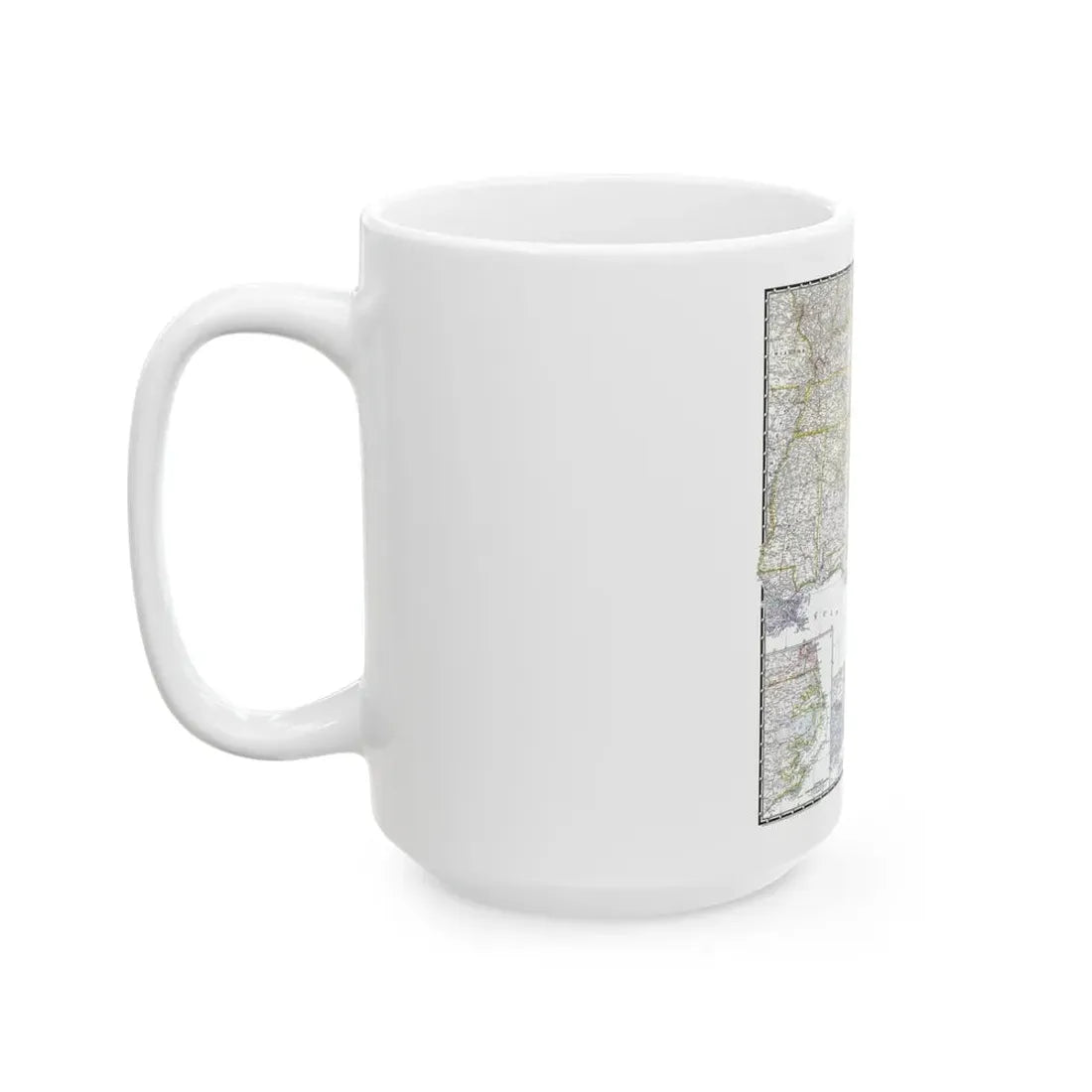 USA - Southeastern (1947) (Map) White Coffee Mug - Go Mug Yourself