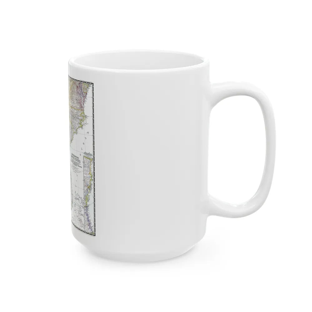 USA - Southeastern (1947) (Map) White Coffee Mug-Go Mug Yourself