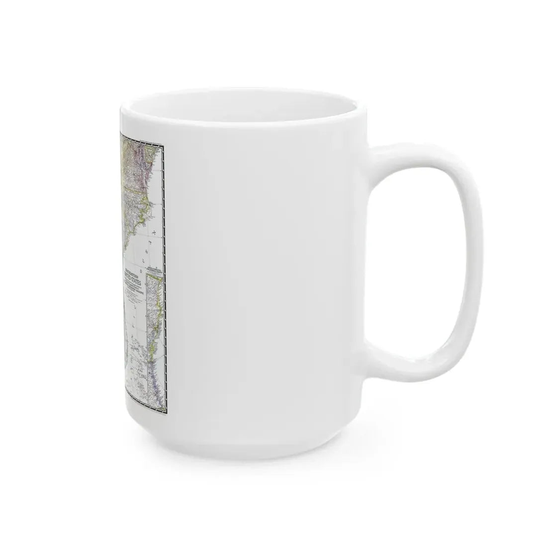 USA - Southeastern (1947) (Map) White Coffee Mug - Go Mug Yourself