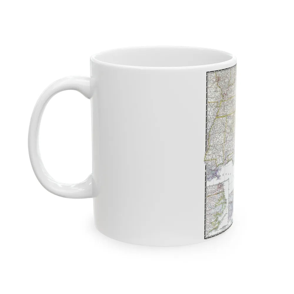 USA - Southeastern (1947) (Map) White Coffee Mug-Go Mug Yourself