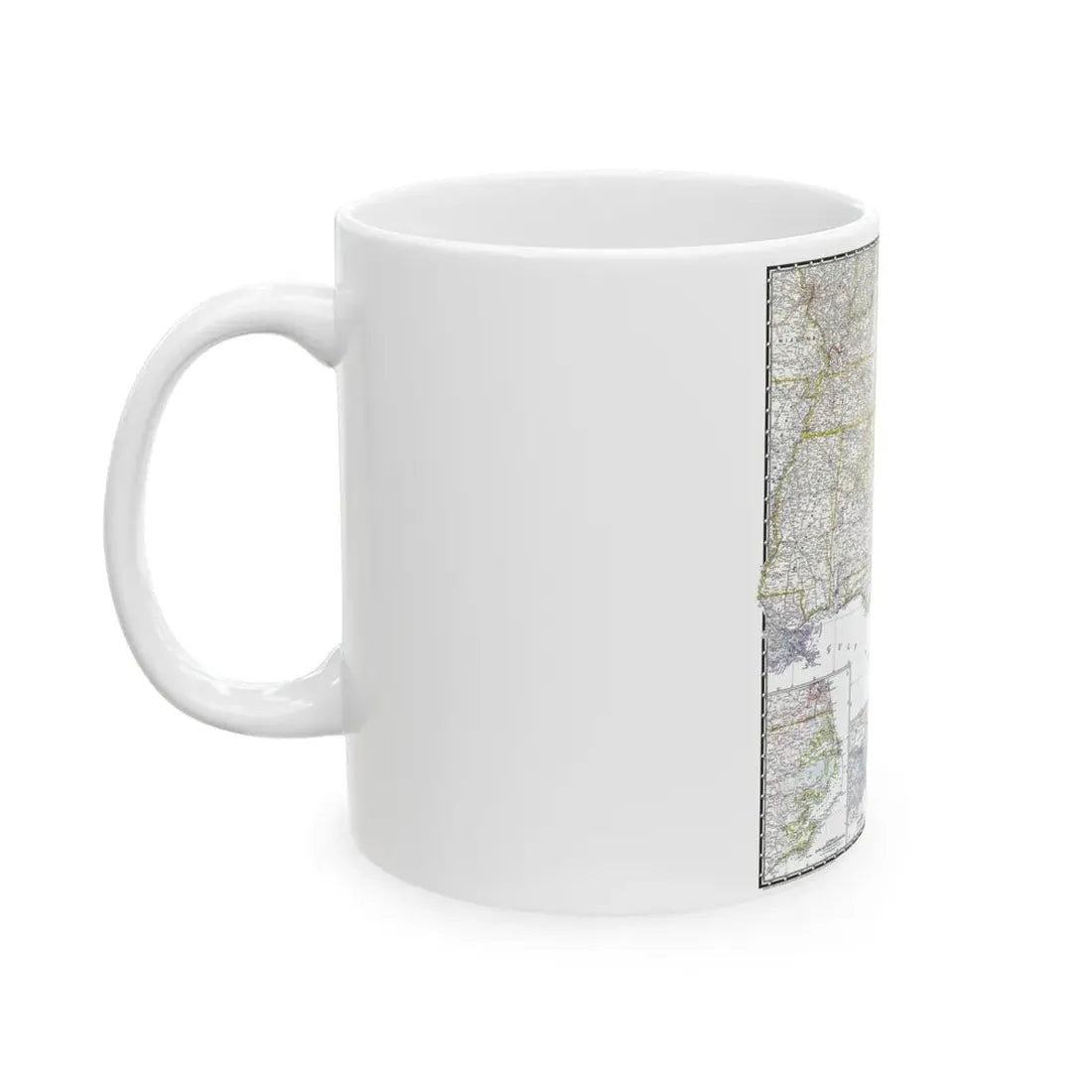 USA - Southeastern (1947) (Map) White Coffee Mug - Go Mug Yourself