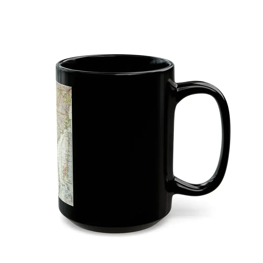 USA - Southeastern (1958) (Map) Black Coffee Mug - Go Mug Yourself
