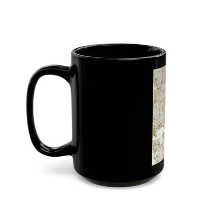 USA - Southeastern (1958) (Map) Black Coffee Mug-Go Mug Yourself