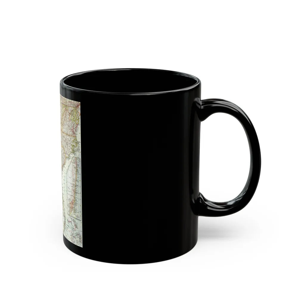 USA - Southeastern (1958) (Map) Black Coffee Mug-Go Mug Yourself