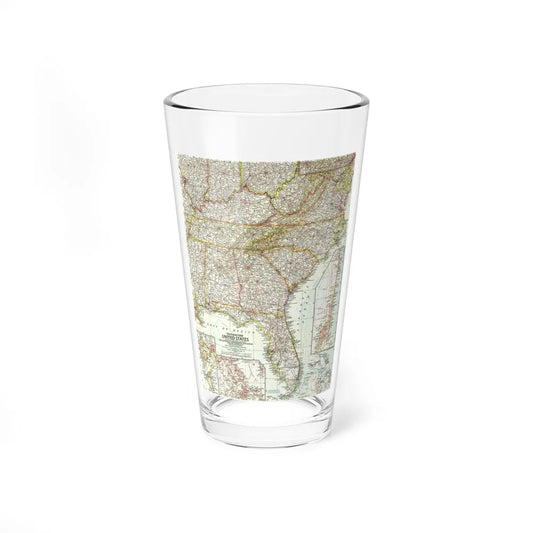 USA - Southeastern (1958) (Map) Pint Glass 16oz-16oz-Go Mug Yourself